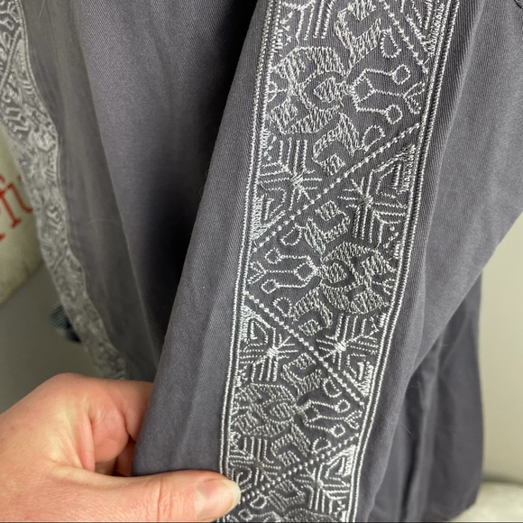 Reborn charcoal twill cotton oversized jacket - Picture 5 of 11